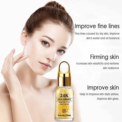 24K Face Serum Hyaluronic Acid Nicotinamide Liquid Serum Moisturizing Repairing Facial Skin Care（10Ml/20Ml/30Ml/50Ml）
